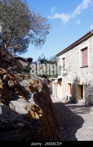 Petra ville, Lesbos, Grèce scènes. 2022 octobre. Automne. cym Banque D'Images