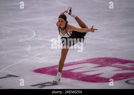 SHEFFIELD, Sheffield. 13th novembre 2022. Natasha McKay, de Grande-Bretagne, participe au patinage féminin gratuit lors du Grand Prix de l'UIP - MK John Wilson Trophée 2022 à ICE Sheffield, le dimanche 13 novembre 2022. SHEFFIELD, Sheffield. Credit: Taka G Wu/Alay Live News Banque D'Images