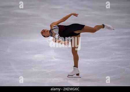 SHEFFIELD, Sheffield. 13th novembre 2022. Natasha McKay, de Grande-Bretagne, participe au patinage féminin gratuit lors du Grand Prix de l'UIP - MK John Wilson Trophée 2022 à ICE Sheffield, le dimanche 13 novembre 2022. SHEFFIELD, Sheffield. Credit: Taka G Wu/Alay Live News Banque D'Images