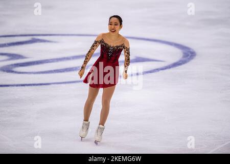 SHEFFIELD, Sheffield. 13th novembre 2022. Mai Mihara du Japon participe au patinage féminin gratuit lors du Grand Prix de l'UIP - MK John Wilson Trophée 2022 à ICE Sheffield le dimanche 13 novembre 2022. SHEFFIELD, Sheffield. Credit: Taka G Wu/Alay Live News Banque D'Images