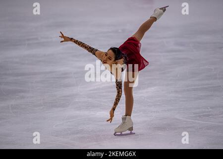 SHEFFIELD, Sheffield. 13th novembre 2022. Mai Mihara du Japon participe au patinage féminin gratuit lors du Grand Prix de l'UIP - MK John Wilson Trophée 2022 à ICE Sheffield le dimanche 13 novembre 2022. SHEFFIELD, Sheffield. Credit: Taka G Wu/Alay Live News Banque D'Images