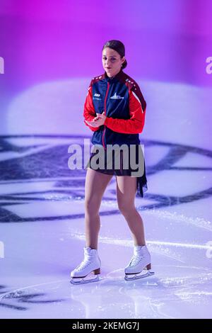 SHEFFIELD, Sheffield. 13th novembre 2022. Natasha McKay, de Grande-Bretagne, participe au patinage féminin gratuit lors du Grand Prix de l'UIP - MK John Wilson Trophée 2022 à ICE Sheffield, le dimanche 13 novembre 2022. SHEFFIELD, Sheffield. Credit: Taka G Wu/Alay Live News Banque D'Images