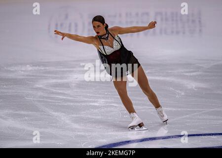 SHEFFIELD, Sheffield. 13th novembre 2022. Natasha McKay, de Grande-Bretagne, participe au patinage féminin gratuit lors du Grand Prix de l'UIP - MK John Wilson Trophée 2022 à ICE Sheffield, le dimanche 13 novembre 2022. SHEFFIELD, Sheffield. Credit: Taka G Wu/Alay Live News Banque D'Images