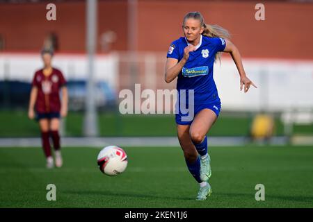 Rhianne Oakley de Cardiff City Women's - obligatoire By-line: Ashley Crowden - 13/11/2022 - FOOTBALL - Cardiff International Sports Stadium - Cardiff, pays de Galles - Cardiff City Women FC vs Cardiff met WFC - Genero Adran Premier phase 1 22/23 Banque D'Images