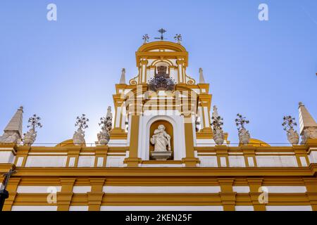 Détail de la façade de l'église de la Macarena, à Séville, andalousie, espagne Banque D'Images