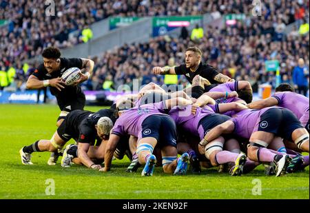 Édimbourg, Écosse, Royaume-Uni. 13th novembre 2022 ; Murrayfield Stadium, Édimbourg, Écosse : série d'automne international rugby Ecosse contre Nouvelle-Zélande ; Credit: Action plus Sports Images/Alamy Live News Banque D'Images