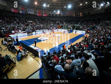 Zagreb, Croatie. 13th novembre 2022. ZAGREB, CROATIE - NOVEMBRE 13: Un point de vue général lors du match de pré-qualification de la FIBA Eurobasket 2025 entre la Croatie et la Pologne au centre de basket-ball Drazen Petrovic sur 13 novembre 2022 à Zagreb, Croatie. Photo par Marko Lukunic/PIXSELL crédit: Pixsell Agence photo et vidéo/Alay Live News Banque D'Images