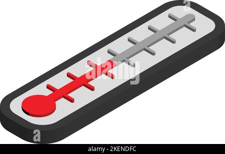 Thermomètre pour l'illustration de l'hôpital en 3D, de style isométrique, isolé en arrière-plan Illustration de Vecteur