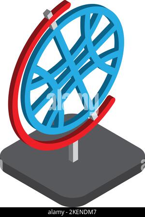 Illustration du globe dans le style isométrique 3D isolée sur l'arrière-plan Illustration de Vecteur