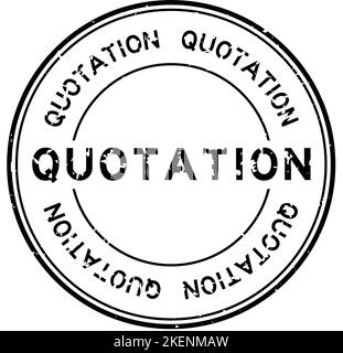 Grunge noir citation mot rond joint caoutchouc cachet sur fond blanc Illustration de Vecteur