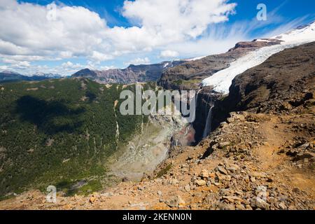 Volcan Tronador et glaciers d'Alerce et de Castano Overa Banque D'Images