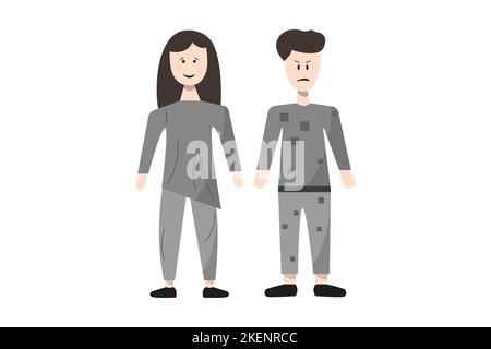 homme et une femme Illustration de Vecteur