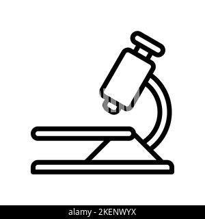 Icône de microscope. Instrument pour visualiser les petits microbes. Illustration de Vecteur