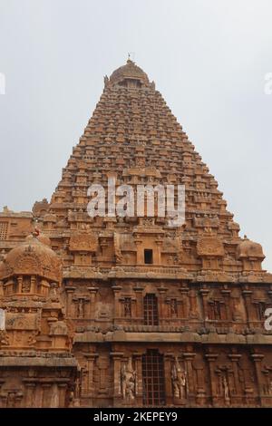 Belle photo du temple de Brihadeeswarar à Tanjore. Banque D'Images