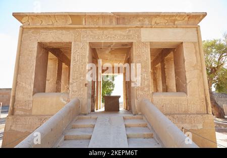 La Chapelle blanche de Senusret I à Karnak Banque D'Images