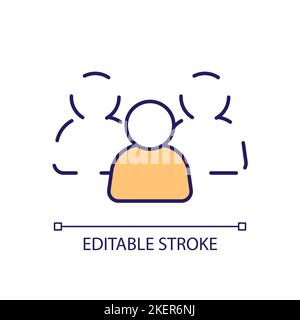 Icône de couleur RVB du public cible Illustration de Vecteur