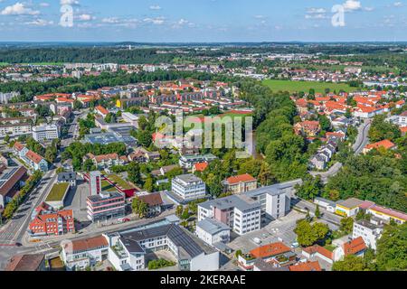 Vue aérienne de Kaufbeuren dans l'est de l'Allgaeu Banque D'Images