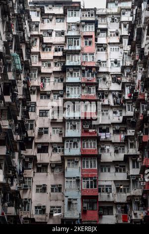 Bâtiment Yick Fat. C'est l'un des endroits célèbres à visiter à Hong Kong. Banque D'Images