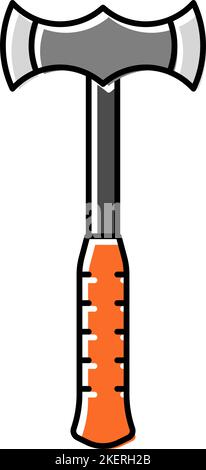illustration vectorielle d'icône de couleur d'arme double bit ax Illustration de Vecteur