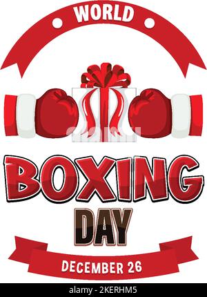 Illustration de la création de banderoles le lendemain de Noël Illustration de Vecteur