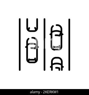 Auto traffic bloque icône de ligne de couleur. Construction de routes. Pictogramme pour page Web Illustration de Vecteur