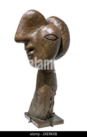 Sculpture en bronze de la tête d'une femme 1931/32. Par l'artiste espagnol Pablo Picasso 1881-1973. Banque D'Images