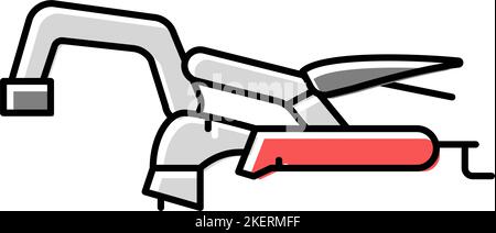 illustration vectorielle de l'icône de couleur de la pince pour établi Illustration de Vecteur