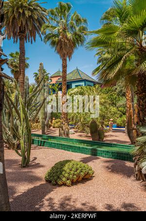 Le Jardin Majorelle, Marrakech, Maroc Banque D'Images