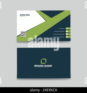 Modèle moderne et propre de carte de visite, de carte de visite et de carte de visite. Illustration de Vecteur