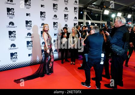 Rita ora assiste aux MTV Europe Music Awards 2022 qui se tiennent au PSD Bank Dome, à Düsseldorf. Date de la photo: Dimanche 13 novembre 2022. Banque D'Images