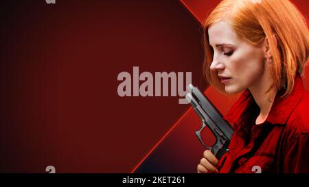 JESSICA CHASTAIN dans AVA (2020), dirigée par TATE TAYLOR. Crédit: TENSION PHOTOS / Album Banque D'Images