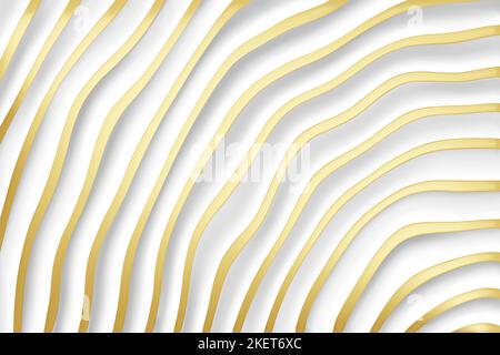 Fond luxueux avec vagues de marbre doré et blanc Illustration de Vecteur