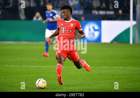 Bundesliga, Veltins Arena, FC Schalke 04 contre FC Bayern Munich ; Kingsley Coman Banque D'Images