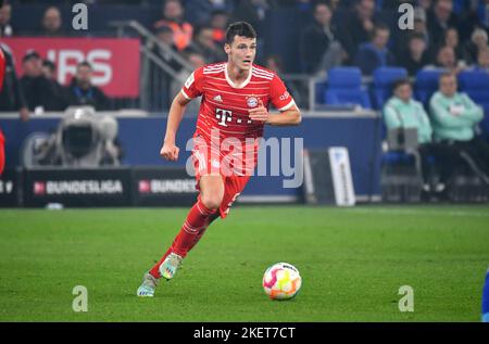 Bundesliga, Veltins Arena, FC Schalke 04 contre FC Bayern Munich; Benjamin Pavard Banque D'Images