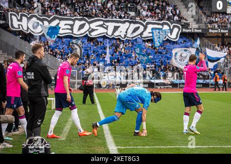 Aarhus, Danemark. 13th novembre 2022. Les joueurs du FC Copenhagen entrent sur le terrain pour le match Superliga 3F entre Aarhus GF et le FC Copenhagen au parc Ceres d'Aarhus. (Crédit photo : Gonzales photo/Alamy Live News Banque D'Images