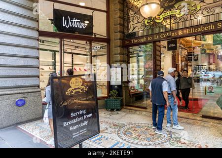 The Block Arcade dans le centre-ville de Melbourne, magasins de détail et magasins, Victoria, Australie Banque D'Images