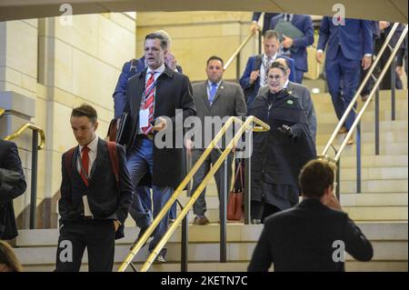 Washington, États-Unis. 14th novembre 2022. Les membres élus de la Chambre des représentants se réunissent dans l'Auditorium du Centre des visiteurs du Capitole pour leur premier programme d'orientation au Capitole des États-Unis à Washington, DC, lundi 14 novembre 2022. Photo de Bonnie Cash/UPI Credit: UPI/Alay Live News Banque D'Images