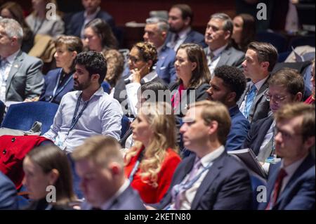 Washington, États-Unis. 14th novembre 2022. Les membres élus de la Chambre des représentants se réunissent dans l'Auditorium du Centre des visiteurs du Capitole pour leur premier programme d'orientation au Capitole des États-Unis à Washington, DC, lundi 14 novembre 2022. Photo de Bonnie Cash/UPI Credit: UPI/Alay Live News Banque D'Images