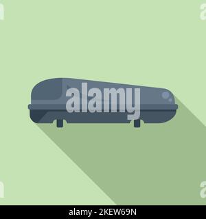 Icône de caisse de toit de voiture vecteur plat. Coffre de voyage. Cargaison de vacances Illustration de Vecteur