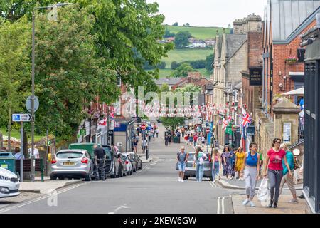 King Street, Belper, Derbyshire, Angleterre, Royaume-Uni Banque D'Images