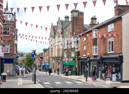 King Street, Belper, Derbyshire, Angleterre, Royaume-Uni Banque D'Images