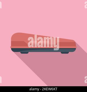 Icône de coffre de voiture vecteur plat. Coffre de toit. Chargement de voyage Illustration de Vecteur