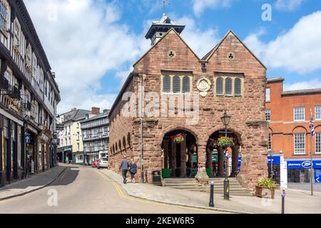 17e siècle maison du marché, Place du marché, Ross-on-Wye (Rhosan ar Wy), Herefordshire, Angleterre, Royaume-Uni Banque D'Images