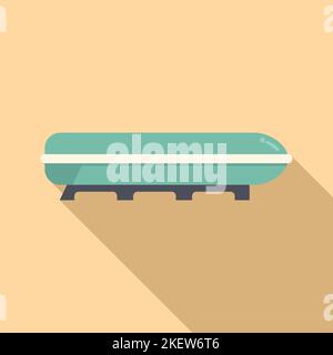 Vecteur plat de l'icône de la voiture. Coffre de toit. Chargement de voyage Illustration de Vecteur
