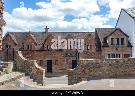 16th Century Rudhall Almshouses, Church Street, Ross-on-Wye (Rhosan ar Wy), Herefordshire, Angleterre, Royaume-Uni Banque D'Images