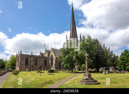 Église paroissiale de St Mary, rue de l'Église, Ross-on-Wye (Rhosan ar Wy), Herefordshire, Angleterre, Royaume-Uni Banque D'Images