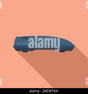 Icône de caisse de voiture vecteur plat. Galerie de toit. Opérateur automatique Illustration de Vecteur