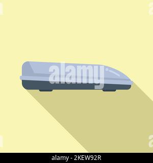 Icône d'espace utilitaire à vecteur plat. Coffre de toit. Déclenchement de la charge Illustration de Vecteur