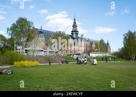 Vue extérieure du Nordic Museum, Nordiska Museet, Stockholm, Suède Banque D'Images