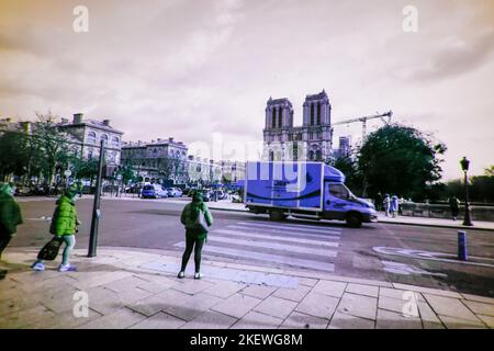 Paris dans le spectre uv Banque D'Images
